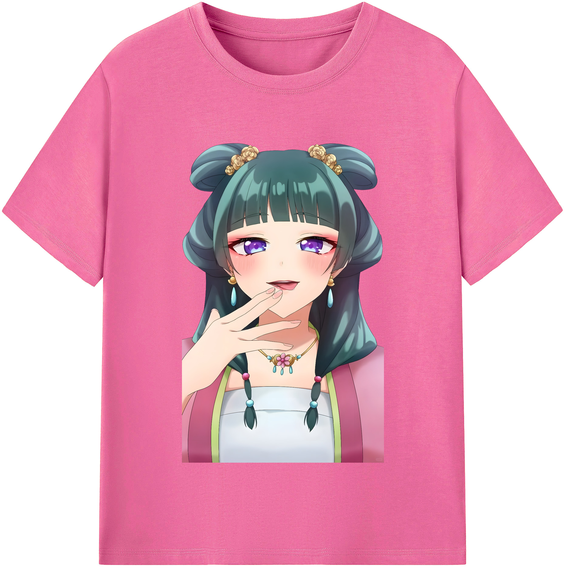 （画像用） 薬屋のひとりごと The Apothecary Diaries レディースカジュアルプリントTシャツ（綿100％）